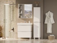 Тумба с раковиной Misty Венера 80 УТ000001780 Белая — фото 9, Мебель для ванной