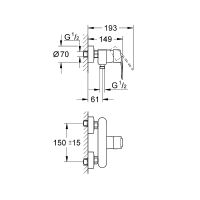 Смеситель для душа Grohe Eurostyle Cosmopolitan 33590002 Хром — фото 8, Смеситель для душа