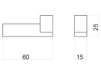 Крючок Webert Pegaso PE500401015 Хром — фото 2, Крючки для полотенец
