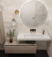 Раковина Boheme Armadi Art Flat 120 859-120-CLCT Белый мрамор — фото 2, Раковины