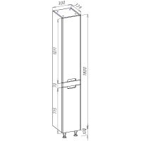 Шкаф пенал Bellezza Грейс 30 L 4620802662013 Белый — фото 2, Мебель для ванной