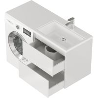 Товар: Тумба с раковиной Creto Cafor 130 R 19-W130R подвесная Белый глянец - фото 6 Тумба с раковиной Creto Cafor 130 R 19-W130R подвесная Белый глянец — фото 6, Мебель для ванной