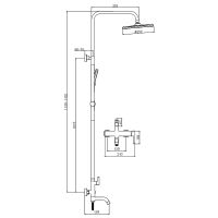 Товар: Душевая система Splenka S221.24.09 Графит матовый - фото 2 Душевая система Splenka S221.24.09 Графит матовый — фото 2, Душевые стойки