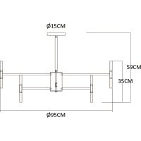 Люстра Artelamp Ramona Белая Полированная медь арт-A7410PL-40PB — фото 3, Люстры