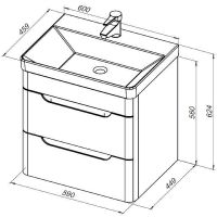 Товар: Тумба с раковиной Aquanet София 60 274194 подвесная Белый глянец - фото 9 Тумба с раковиной Aquanet София 60 274194 подвесная Белый глянец — фото 9, Тумбы с раковиной