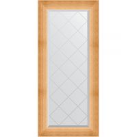 Зеркало Evoform Exclusive-G 126х56 с гравировкой в багетной раме - Травленое золото 87 мм арт-BY 4518 — фото 1, Зеркала в ванную комнату