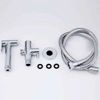 Гигиенический душ с запорным вентилем Frap F7501 Хром — фото 11, Гигиенические души