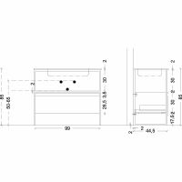 Товар: Тумба Boheme Armadi Art Loft 100 894-100-D подвесная Dark Wood - фото 3 Тумба Boheme Armadi Art Loft 100 894-100-D подвесная Dark Wood — фото 3, Мебель для ванной