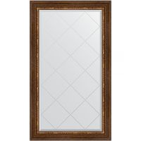 Зеркало Evoform Exclusive-G 131х76 BY 4234 с гравировкой в багетной раме - Римская бронза 88 мм — фото 1, Мебель для ванной