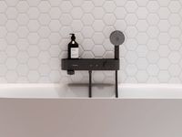 Смеситель для ванны Hansgrohe ShowerTabletSelect 400 с термостатом Черный матовый арт-24340670 — фото 2, Смеситель для ванны