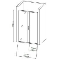Шторка на ванну Grossman GR-150/2 150 Хром — фото 3, Шторки для ванной раздвижные