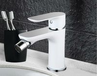 Смеситель для биде Gappo G48 G5048 Белый Хром — фото 2, Смесители для биде