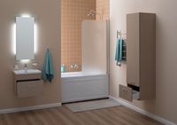 Шкаф пенал Aquanet Нота 40 165407 подвесной R Белый — фото 2, Пеналы для ванной комнаты