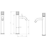 Смеситель для раковины Boheme Stick 122-BCR Черный Хром — фото 5, Смесители