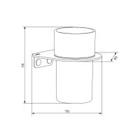 Стакан для зубных щеток Iddis NOABLG0i45 Черный матовый — фото 3, Мыльницы