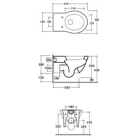 Унитаз Globo Paestum PAS03.BI подвесной без сиденья — фото 7, Унитазы