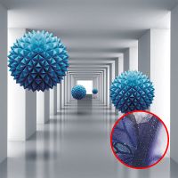 Фреска Ortograf 3D 33214 Фактура бархат серебро FX-S Флизелин (2,7*2,7) Белый/Голубой, Архитектура/Абстракция арт-33214 (бархат серебро FX-S) — фото 1, Фрески