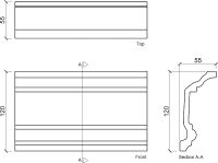 Товар: Карниз Европласт 1.50.177 2000x120x55 мм - фото 3 Карниз Европласт 1.50.177 2000x120x55 мм — фото 3, Карнизы