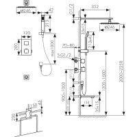 Душевая система Kaiser Sonat 34577 с термостатом Хром — фото 2, Душевое оборудование. Душевая программа