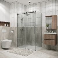 Душевой уголок Grossman Classic 120х90 120.K33.04.1290.10.00 профиль Хром стекло прозрачное — фото 1, Прямоугольные душевые уголки