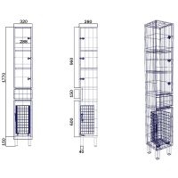 Товар: Шкаф пенал SanVit Кубэ-3 К 32 pkube3w с бельевой корзиной Белый глянцевый - фото 12 Шкаф пенал SanVit Кубэ-3 К 32 pkube3w с бельевой корзиной Белый глянцевый — фото 12, Пеналы для ванной комнаты