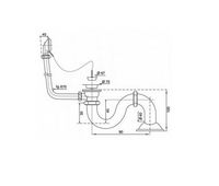 Слив-перелив Эстет Wirquin ФР-00000820 с пробкой на цепочке Патина — фото 2, Сливы-переливы