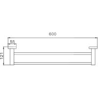 Товар: Полотенцедержатель Frap F303 F30309 двойной Сатин - фото 2 Полотенцедержатель Frap F303 F30309 двойной Сатин — фото 2, Полотенцедержатели