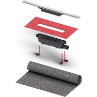 Товар: Душевой лоток Tece Drainprofile 160 671600 с решеткой Хром матовой - фото 7 Душевой лоток Tece Drainprofile 160 671600 с решеткой Хром матовой — фото 7, Душевые лотки