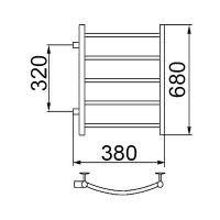 Водяной полотенцесушитель Ника Arc ЛД 60/30 Хром — фото 3, Водяные полотенцесушители