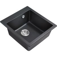 Кухонная мойка Milacio Murcia 46 Cuarzo MC.77031 Черная матовая — фото 1, Кухонные мойки