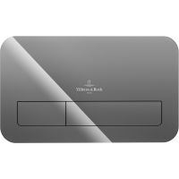 Клавиша смыва Villeroy&Boch ViConnect 922400RA Серая глянцевая стекло — фото 2, Кнопки смыва