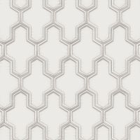 Обои Alessandro Allori Four Seasons 1603-1 Винил на флизелине (1,06*10) Белый/Серебряный, Ромб — фото 1, Обои для стен