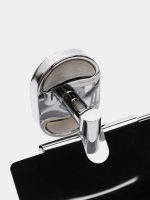 Держатель туалетной бумаги и освежителя воздуха Ростовская Мануфактура Сантехники A4020 с крышкой Хром — фото 3, Держатели туалетной бумаги