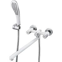 Смеситель для ванны Gappo G49 G2249 универсальный Белый Хром — фото 1, Смеситель для ванны