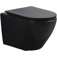 Товар: Унитаз Esbano Azalea ESUPAZALBM подвесной Черный матовый с сиденьем Микролифт - фото 1 Унитаз Esbano Azalea ESUPAZALBM подвесной Черный матовый с сиденьем Микролифт — фото 1, Подвесные унитазы