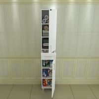 Шкаф пенал СанТа Дублин 30 Белый — фото 2, Пеналы для ванной комнаты