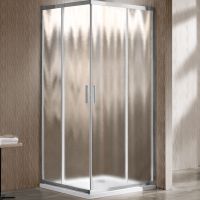 Душевой уголок Vincea Garda VSS-1G8010CH 100х80 профиль Хром стекло шиншилла — фото 1, Прямоугольные душевые уголки
