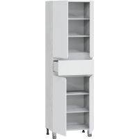 Товар: Шкаф пенал СанТа Марс 60 700414 Белый Светлое дерево - фото 2 Шкаф пенал СанТа Марс 60 700414 Белый Светлое дерево — фото 2, Пеналы для ванной комнаты