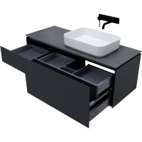 Тумба под раковину Allen Brau Infinity 120 R 1.21008.AM подвесная Антрацит матовый — фото 14, Тумбы под раковину