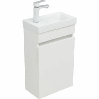 Тумба под раковину Aquanet Вега 40 329129 подвесная Белый глянец — фото 4, Тумбы под раковину