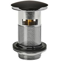 Донный клапан Wirquin Black touch 30722855 click-clack Черный — фото 1, Донные клапаны