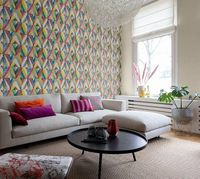 Обои RASCH Kalahari 704068 Винил на флизелине (0,53*10,05) Разноцветный, Ромб — фото 2, Обои для стен