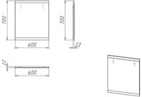 Товар: Зеркало Stella Polar Эвита 60 SP-00001057 Темно-серое - фото 4 Зеркало Stella Polar Эвита 60 SP-00001057 Темно-серое — фото 4, Мебель для ванной