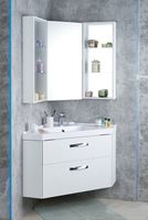 Зеркальный шкаф Aquaton Кантара 42 1A205702ANW70 угловой Дуб полярный — фото 6, Зеркальные шкафы в ванную