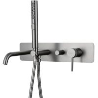 Смеситель для ванны Allen Brau Priority 5.31A05-MG Графит брашированный — фото 1, Смесители