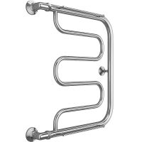 Водяной полотенцесушитель Terminus Фокстрот (1) 600x500 4620768881336 с полкой Хром, боковое подключение, G 1" НР — фото 1, Водяные полотенцесушители