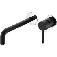 Смеситель для раковины Boheme Uno 465-BCR Черный матовый Хром — фото 1, Смесители