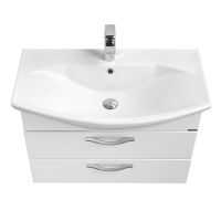 Тумба под раковину Aquaton Ария 80 М 1A140801AA010 подвесная Белая — фото 2, Тумбы под раковину