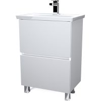 Тумба под раковину 1MarKa Aris 70 У76054 Белая глянцевая — фото 1, Тумбы под раковину