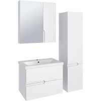 Шкаф пенал Runo Стокгольм 35 R 00-00001125 подвесной Белый — фото 3, Мебель для ванной